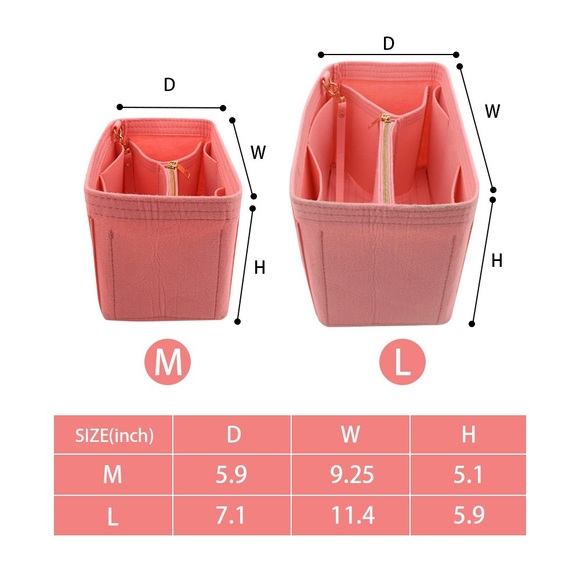 BAG PURSE INSERT ORGANIZER - PINK - Picture 5 of 11